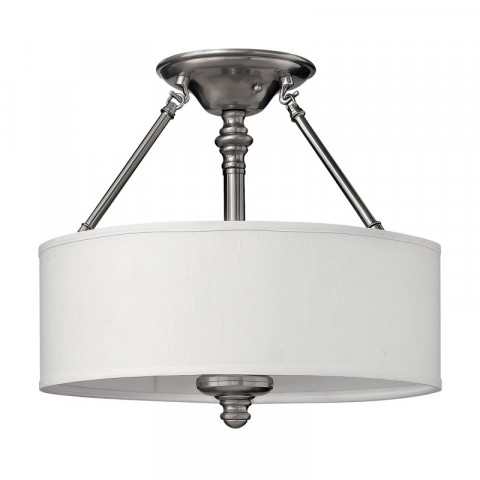 Plafonnier sussex, nickel brossé