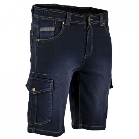 Bermuda denim stretch multipoche lma rade - Taille au choix