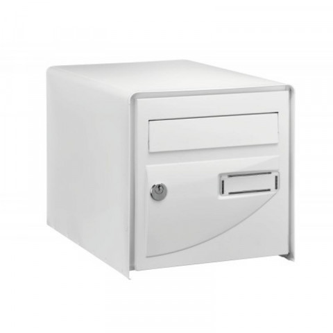 Boîte aux lettres probat - simple face - blanc ral 9016 - l 302 x h 300 x p 410 mm