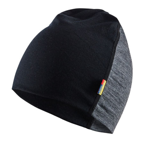 Bonnet 100% laine mérinos Gris-moyen/Noir 203517349699