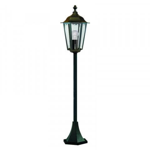 Borne 105 cm alex, en aluminium noir et verre