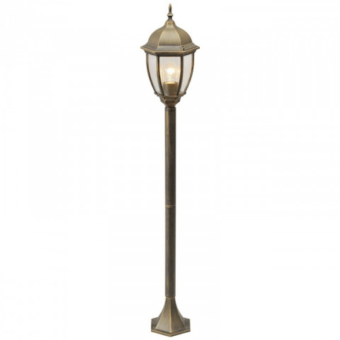 Borne d'extérieur noire street 1 ampoule 122 cm