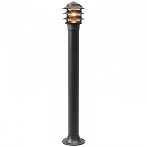 Borne d'extérieur noire street 1 ampoule 99 cm