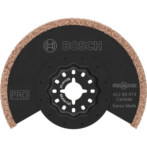 Lame de coupe segmentée à concrétion carbure Starlock PRO ACZ 85 RT3 - Grain 30, Ø 85 mm - BOSCH - 2608669120