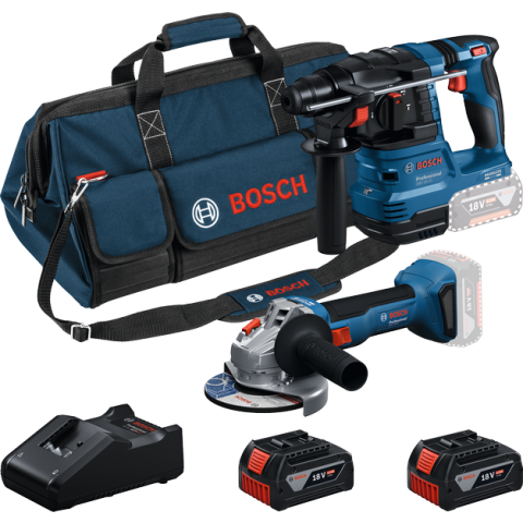 Combi kit 2 outils 18 V GWS + GBH + 2 x 4,0 Ah + GAL Professional - BOSCH - 0615V0003C