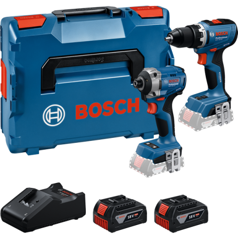 Combo Kit 2 outils 18 V GSR + GDR + 2x GBA 5.0 Ah + GAL 18V-40 Professional - BOSCH - 0615A50090