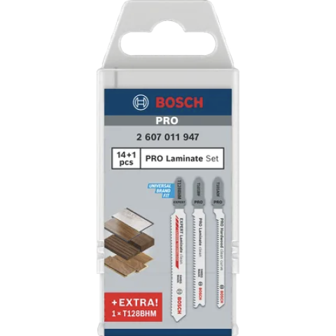 Jeu de lames de scie sauteuse PRO pour stratifié, 15 pièces - BOSCH - 2607011947