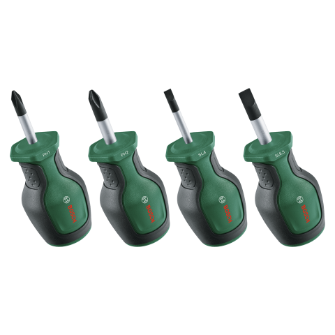 Set de tournevis courts - 4 pièces - BOSCH - 1600A032UJ