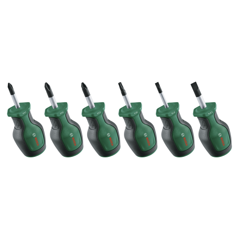 Set de tournevis courts - 6 pièces - BOSCH - 1600A032UK