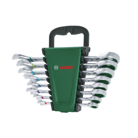 Set de 8 clés mixtes à cliquet - BOSCH - 1600A027PS