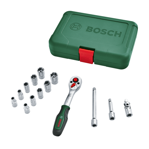 Set 14 pièces avec cliquet 1/4' - BOSCH - 1600A02BY0