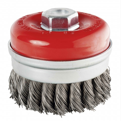 Brosse conique acier torsadé 80 mm