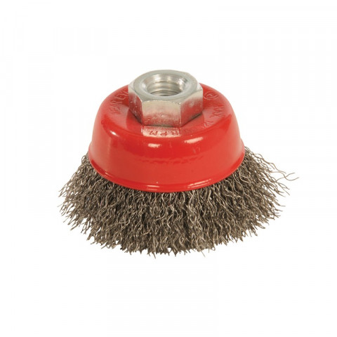 Brosse boisseau fils d'acier ondulés - 65 mm