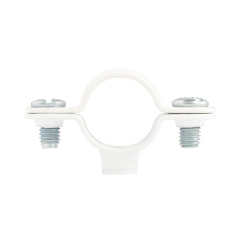 Boite de 100 colliers métalliques blancs simples Ø20 - 51520