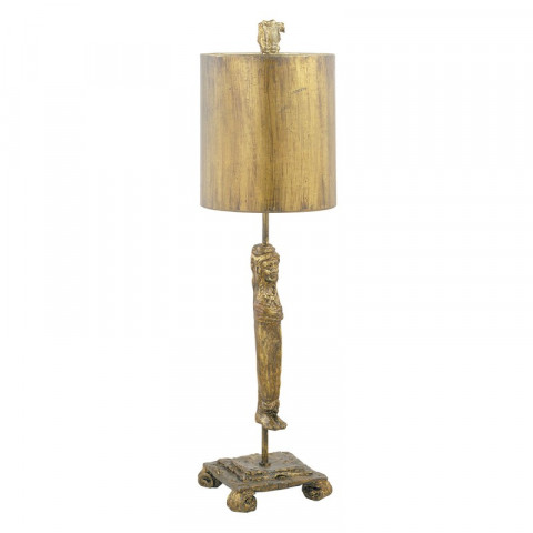 Lampe caryatid, or, avec abat-jour