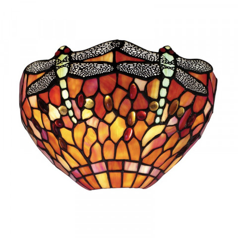 Applique dragonfly flame, verre et métal