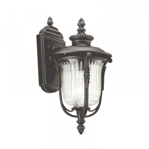 Applique luverne, bronze oxydé et verre, petite