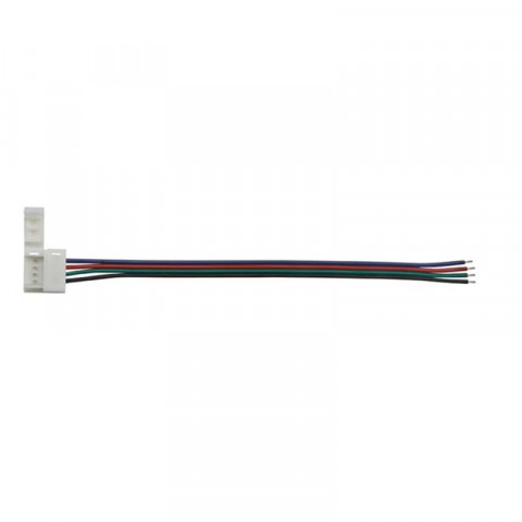Câble Avec 1 Connecteur Push Pour Bande À Led Flexible - 10 Mm - Couleur Rgb