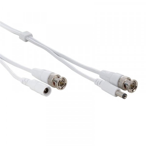 Câble D'Alimentation Et Câble Vidéo Pour Cctv - 30 M - Blanc - Standard