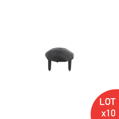 Cache-vis noir d16xh14 mm lot de 10