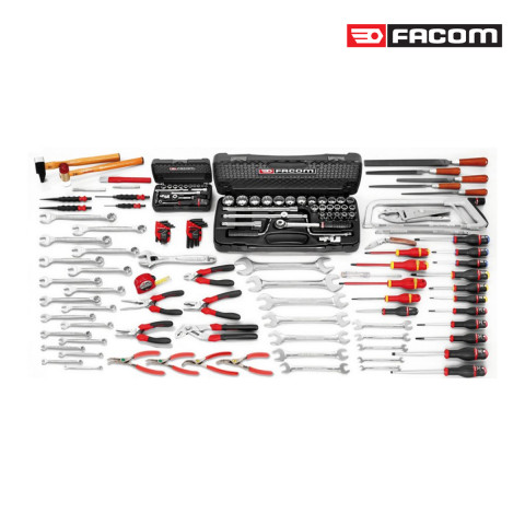 Caisse à outils professionnels FACOM 52 outils pour usage électronique