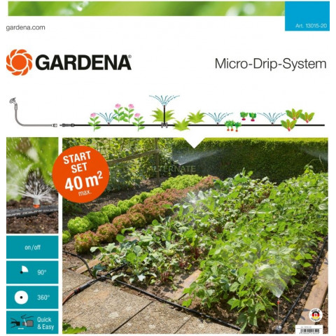Gardena système de goutte-à-goutte pour plantes starter set 40 m² 13015-20