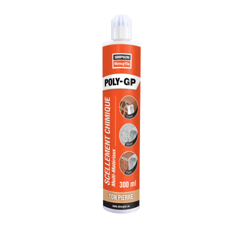 Résine multi-matériaux POLY-GP - Carton de 12 - Contenance et couleur au choix