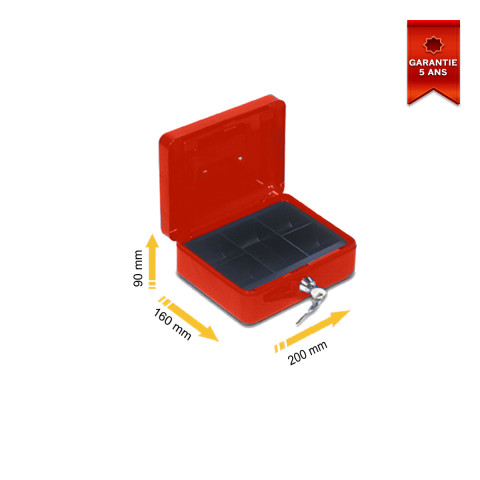 Caissette à monnaie stark pv02 rouge 200x90x160mm