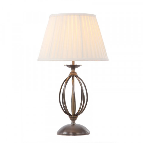 Lampe artisan, laiton antique, avec abat-jour