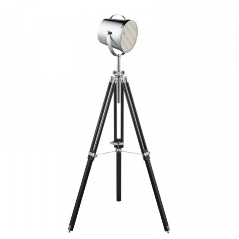 Lampadaire adjustable stage lamp 150 cm, noir, chrome