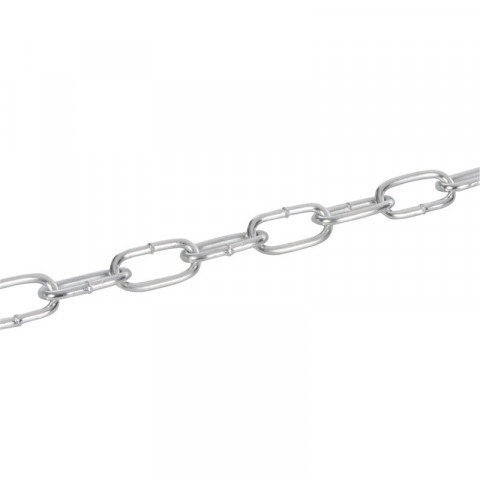 Chaîne en acier électrozingué - 3 mm x 21 mm x 10 m