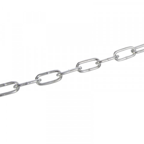 Chaîne en acier électrozingué - 4 mm x 26 mm x 10 m