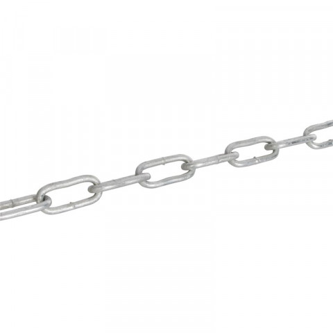 Chaîne en acier galvanisé à chaud - 6 mm x 42 mm x 10 m