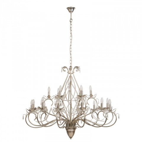 Chandelier argenté classic 18 ampoules 170 cm
