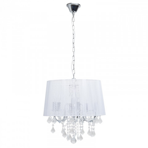 Chandelier chromé elegance 5 ampoules 108 cm