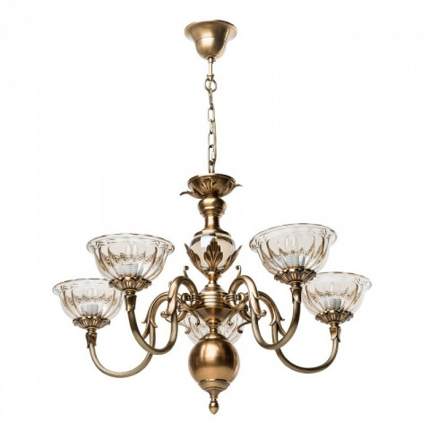 Chandelier laiton classic 5 ampoules 200 cm