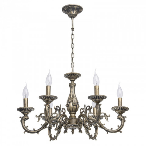 Chandelier laiton classic 6 ampoules 90 cm