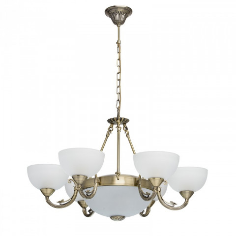 Chandelier laiton classic 8 ampoules 90 cm