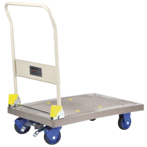 Chariot dossier repliable Prestar® avec frein plateau polypropylène 300 kg - 805007171