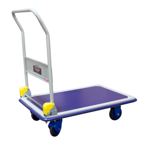 Chariot dossier repliable Prestar® plateau tôle antidérapant 300 kg