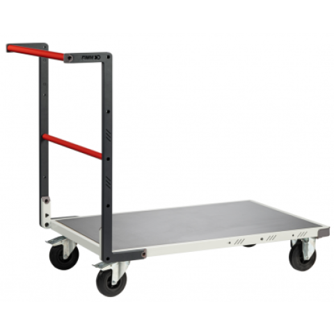 Chariot FLAT-PACK™ dossier fixe 850 x 500 mm plateau tôle roues CC 250 kg - 804721310