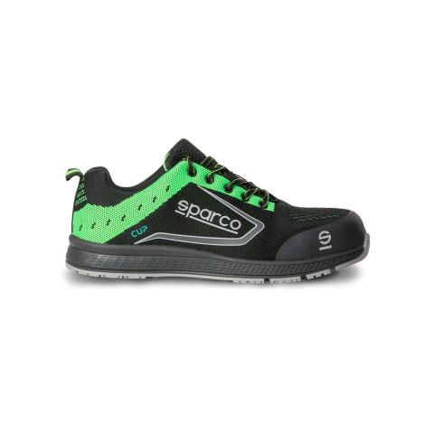 Chaussures de sécurité sparco CUP ADELAIDE S1P SRC Noir-Vert - Pointure au choix