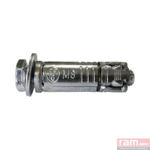 Sachet de 4 chevilles acier avec vis M8 - 63366