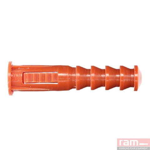 Sachet de 5 chevilles RC12 marron avec collerette - 9180