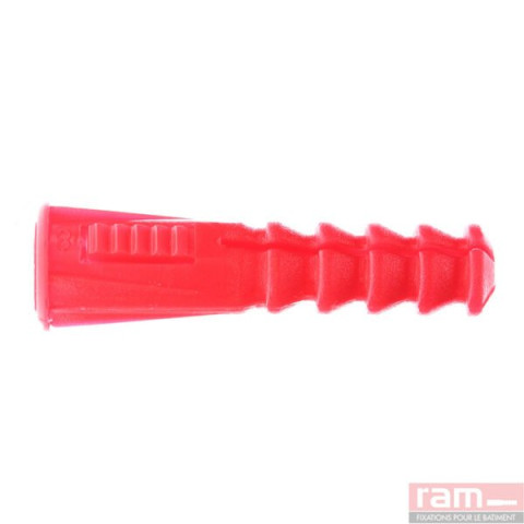 Seau de 250 chevilles RC8 rouges avec collerette - 9158