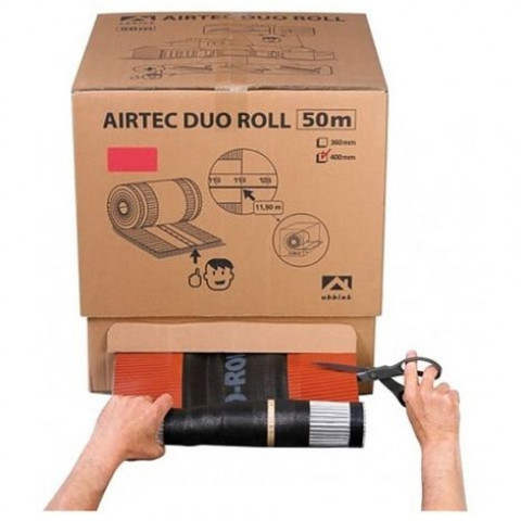 Closoir ventilé Airtec Duo Roll 50 m ocre en 400 mm avec carton dérouleur