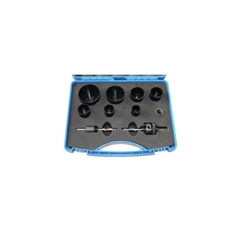 Coffret de 7 trépans bimétal cobalt 8% d24 à 60mm spécial serrurier leman
