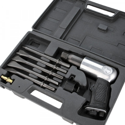 Coffret marteau pneumatique avec 5 burins Helloshop26 3401028