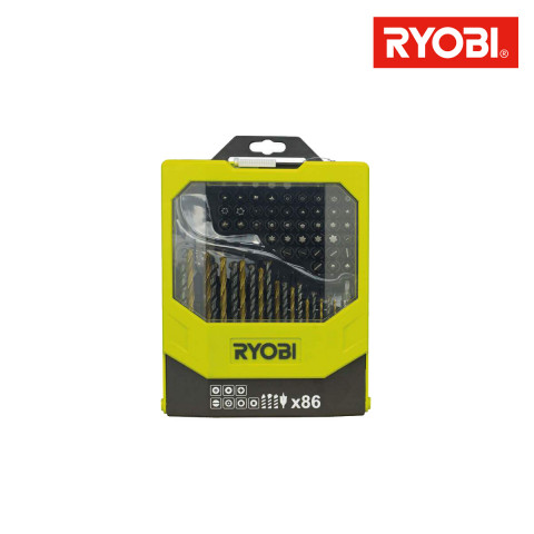 Coffret RYOBI 86 accessoires mixtes - perçage et vissage RAK86MIX