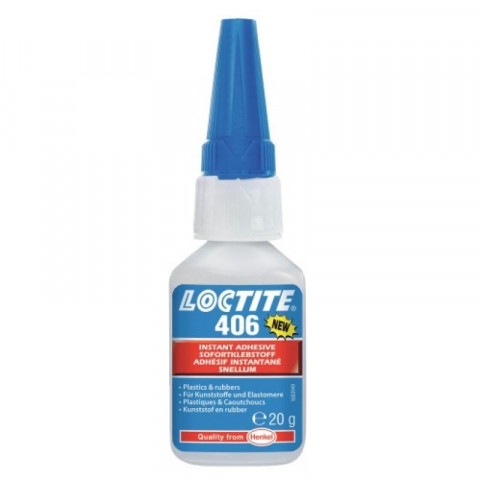 Colle cyanoacrylate multi-usages loctite 406, tube de 20 g